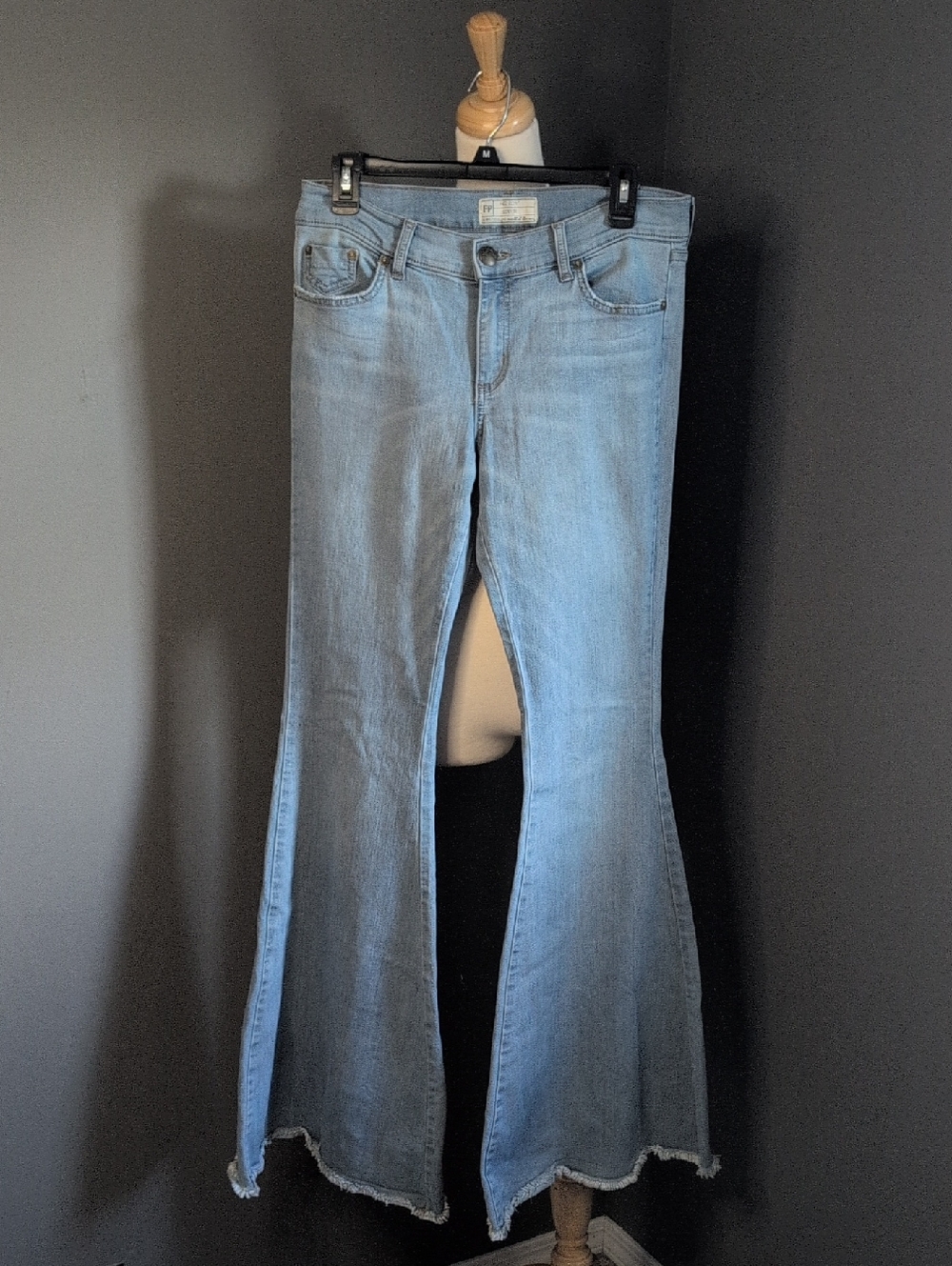 Free People Light Blue Bell Bottom Jeans 30 Long